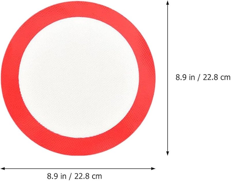Reusable Heat Resistant Silicone Baking Mat 22.8cm Round Non Slip Oven Liner - Image 2